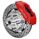 Wilwood 140-10510-DR DP6 Front Kit,12.19", Drilled, Red